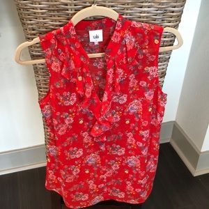 CABI ruffle trim tank